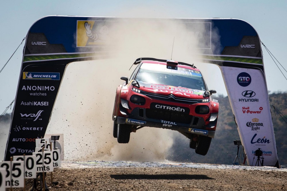 Sebastien Ogier (FRA) Julien Ingrassia (FRA) of team Citroen Total WRT is seen racing at El Brinco stage during the World Rally Championship Mexico in Leon, Mexico on March 9, 2019 // Jaanus Ree/Red Bull Content Pool // AP-1YP3QQ1CS1W11 // Usage for editorial use only // Please go to www.redbullcontentpool.com for further information. //